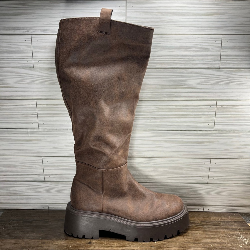 Madden Girl Brown Suede Platform Knee High Women's Boots - Women's Size 8.5 (M)